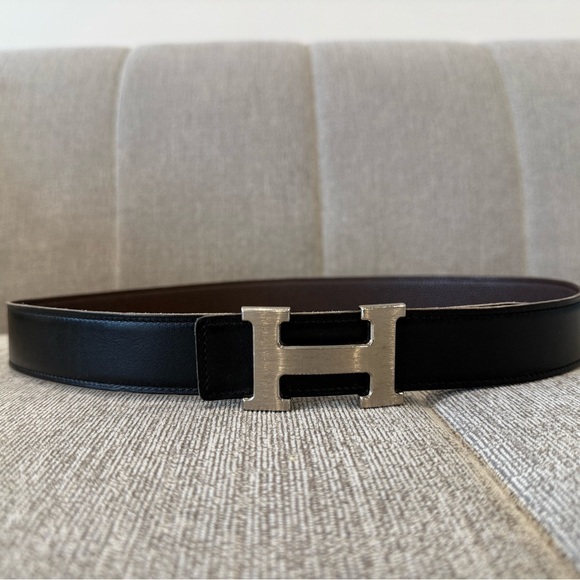 Hermes Black/Brown Reversible Belt (Size 85) - Picture 2 of 7